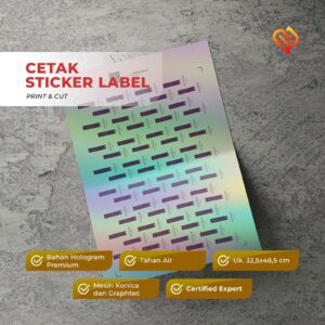 Home cetak sticker label hologram + cutting | cetak stiker label hologram + cutting